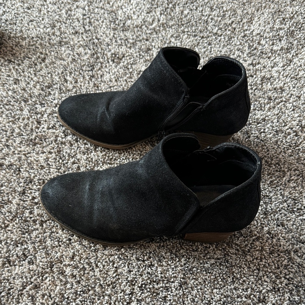 Fergie Black Suede Ankle Booties